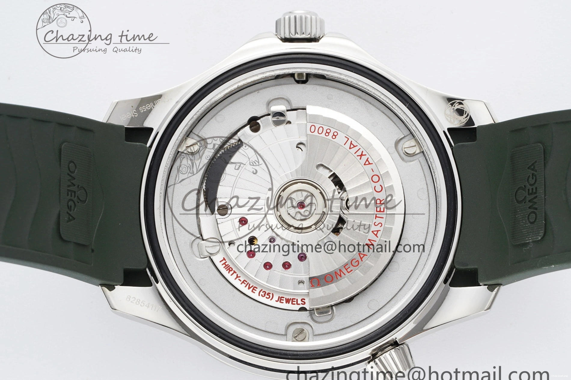 0316 Seamaster Diver 300M ZF 1:1 Best Edition Green Ceramic Green Dial on Green Rubber Strap A TravelReady 7823